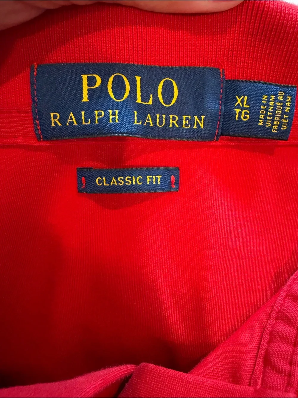 Red Polo Shirt with Classic Embroidered Logo - Men